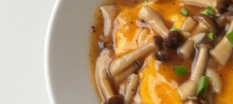 Mushroom Slippery Egg Rice
