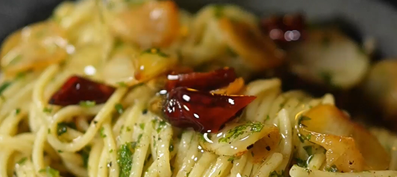 Pasta with Black Truffle and Garlic Oil
